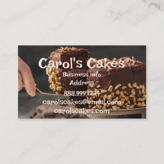 Carte De Visite Boulangeries de conception de gâteaux et de gâteau