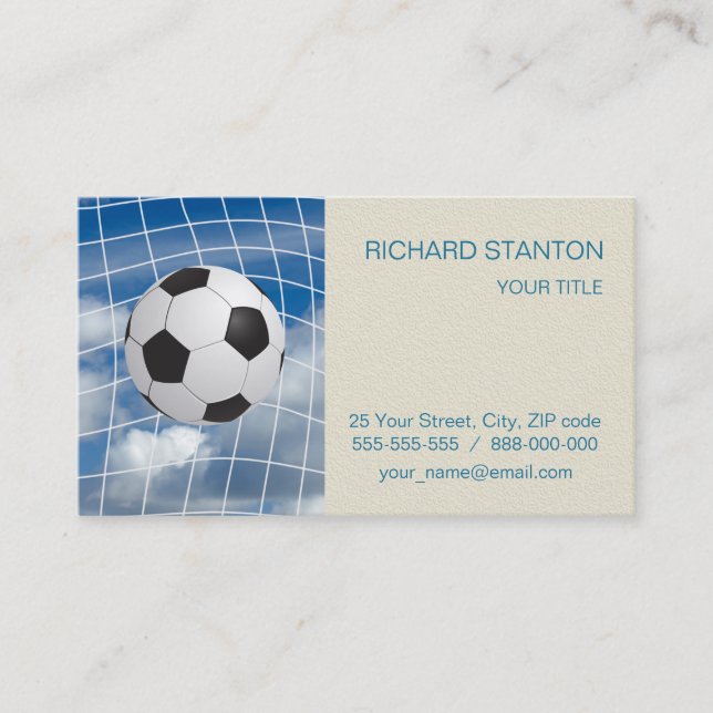 Carte De Visite Boule de football (Devant)