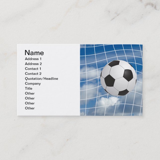 Carte De Visite Boule de football (Devant)
