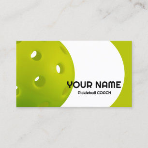 Carte De Visite Boule de pickleball réaliste écologique personnali