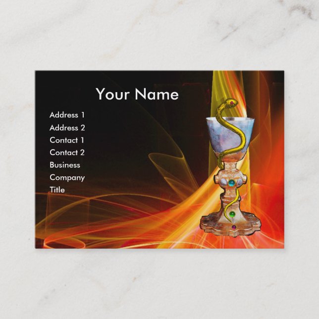 Carte De Visite BOULE D'HYGÉIE, PHARMACIE Médecine Orange Jaune (Devant)