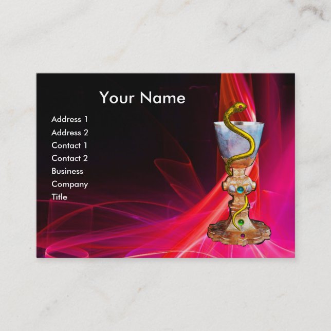 Carte De Visite BOULE D'HYGÉIE, PHARMACIE Médecine rose Fuchsia (Devant)