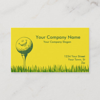 Carte De Visite Boule et tee de golf de golf