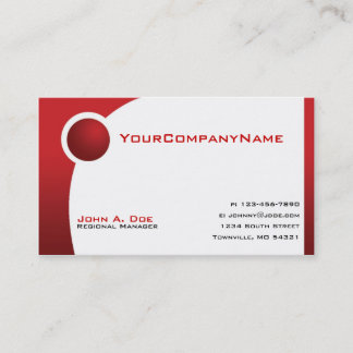Carte De Visite Boule rouge