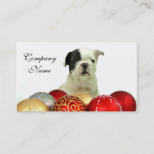 Carte De Visite Bouledogue français de Noël