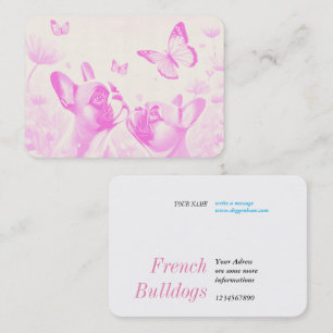 Carte De Visite Bouledogue français rouge