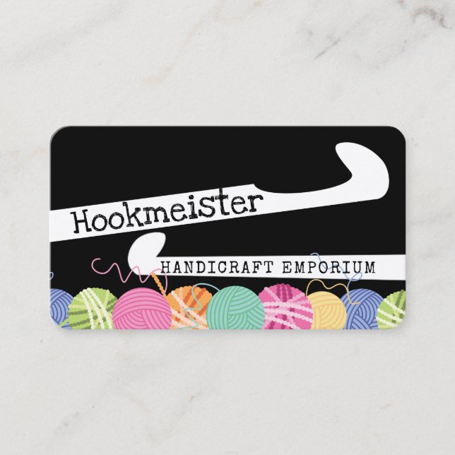 Carte De Visite Boules en fils colorés crochets (Devant)