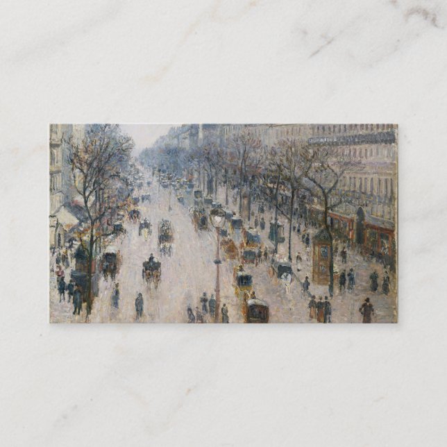 Carte De Visite Boulevard Montmartre - Paris - Camille Pissarro (Devant)