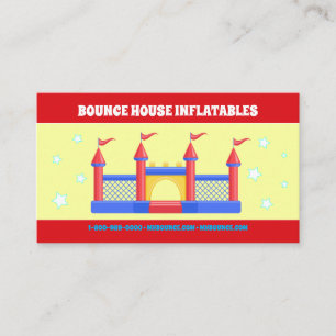 CARTE DE VISITE BOUNCE HOUSE INFLATABLES PARTY CAR TRUCK ENTREPRIS