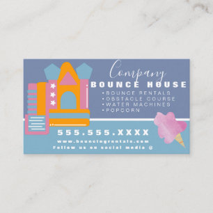 Carte De Visite Bounce House Logo Location de soirées Cotton Candy