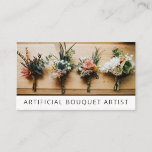 Carte De Visite Bouquet Artificiel Ou Fleur De Soie