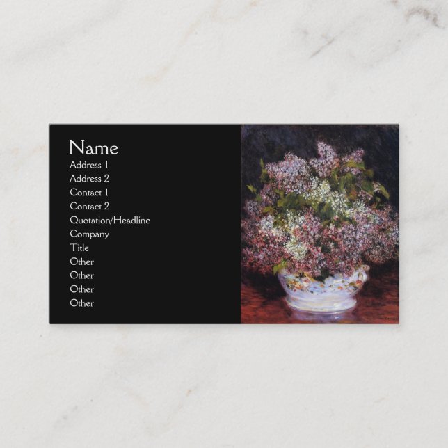Carte De Visite Bouquet de fleurs de Renoir (Devant)