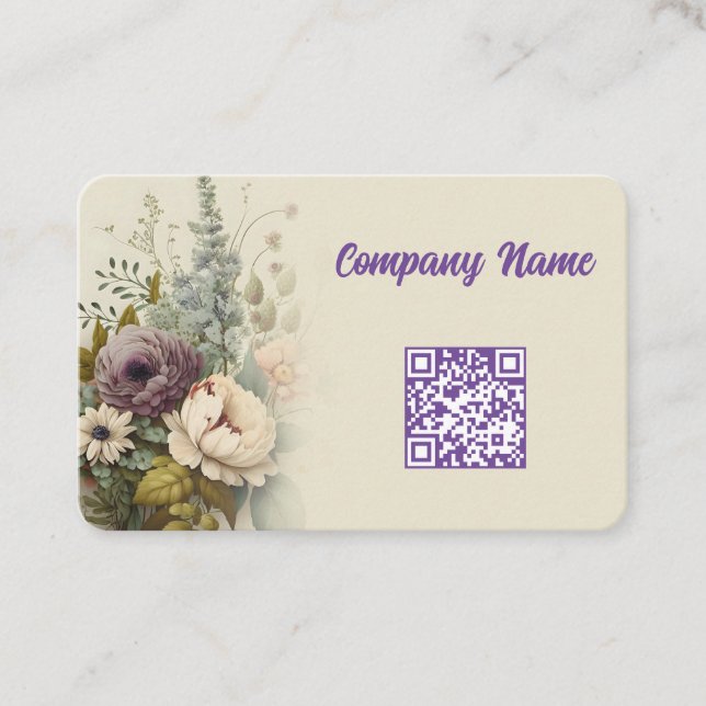 Carte De Visite Bouquet de Floral (Devant)