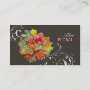 Carte De Visite Bouquet de mariage PixDezines, fleuristes/fond diy