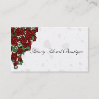 Carte De Visite Bouquet de rose rouge