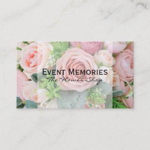Carte De Visite Bouquet élégant de fleurs roses