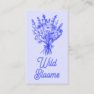 Carte De Visite Bouquet fleur sauvage Rustique Minimal Chic Floral