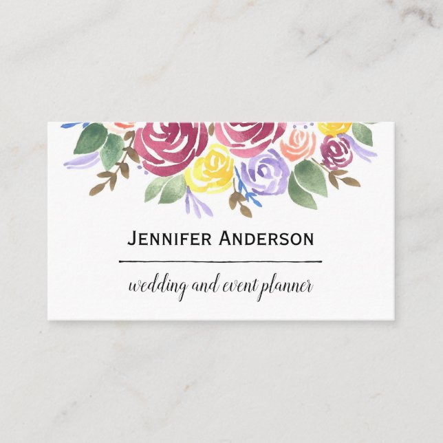 Carte De Visite Bouquet floral (Devant)