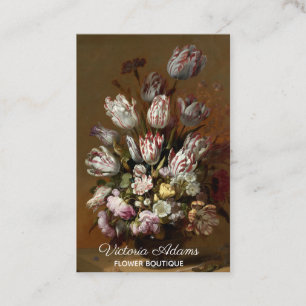 Carte De Visite Bouquet floral élégant - beaux-arts néerlandais