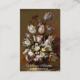 Carte De Visite Bouquet floral élégant - beaux-arts néerlandais