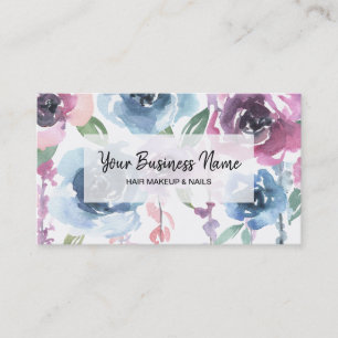 Carte De Visite *~* Bouquet Floral Rose Fleurs de Wisteria Chic
