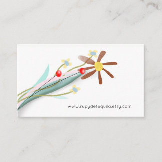 Carte De Visite Bouquet Minimaliste