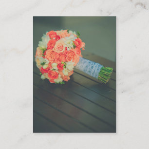 Carte De Visite Bouquet nuptiale de roses