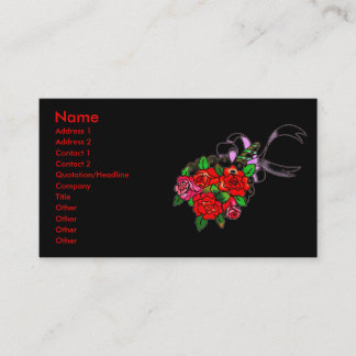 Carte De Visite Bouquet rose