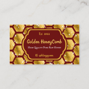 Carte De Visite Bourgogne Gold Pureraw Farm Glitz Honeycomb