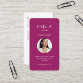 Carte De Visite Bourgogne Photo Social QR Code