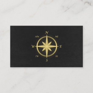 Carte De Visite Boussole nautique élégante