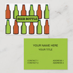 Carte De Visite Bouteille de bière Boire Brasserie