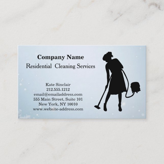 Carte De Visite Bouteille de pulvérisation de service de nettoyage (Devant)