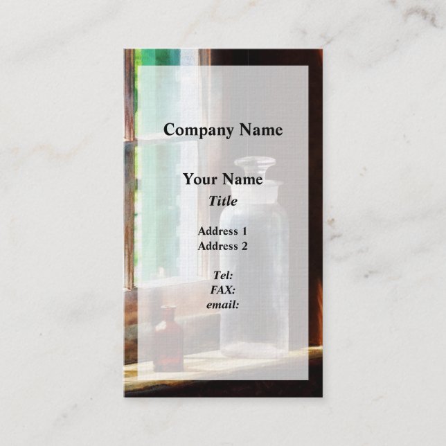 Carte De Visite Bouteille de réactif et petite bouteille Brown (Devant)