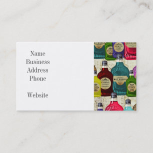 Carte De Visite Bouteille de tonique d'apothicaire de médecins de