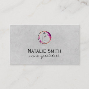 Carte De Visite Bouteille de vin et tache