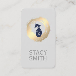 Carte De Visite Bouteille d'eau broyée or Spray Salon Shears