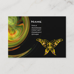 Carte De Visite BOUTEILLE D'HYPER - orange vert noir jaune