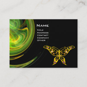 Carte De Visite BOUTEILLE D'HYPER - orange vif vert noir jaune