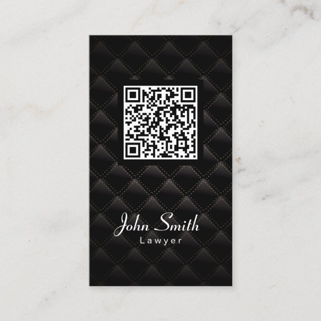 Carte De Visite Bouteille en diamant noir QR Code Avocat (Devant)
