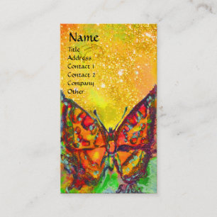 CARTE DE VISITE BOUTEILLE ROUGE EN JAUNE ÉPARKLES D'OR