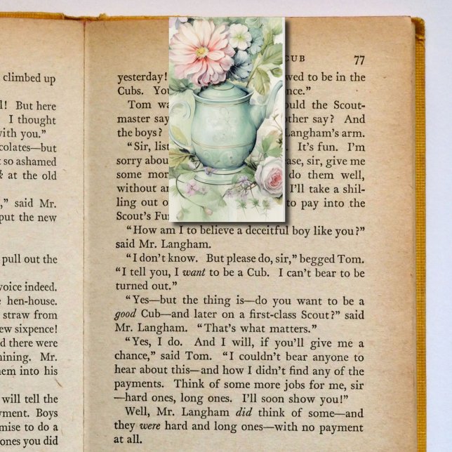 Carte De Visite Bouteille verte Signet pliante fleurie (Créateur téléchargé)