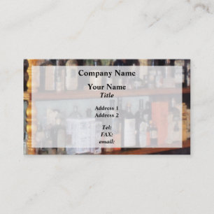 Carte De Visite Bouteilles dans le magasin général