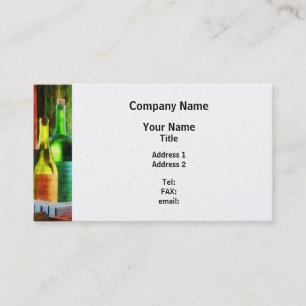 Carte De Visite Bouteilles de vin près de la fenêtre - Finition Pl