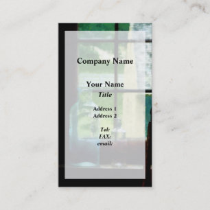 Carte De Visite Bouteilles en verre sur appui de fenêtre