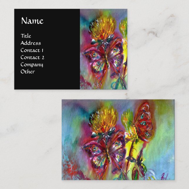 Carte De Visite BOUTEILLES ÉPARGNANTES EN BLEU, noir (Devant / Derrière)