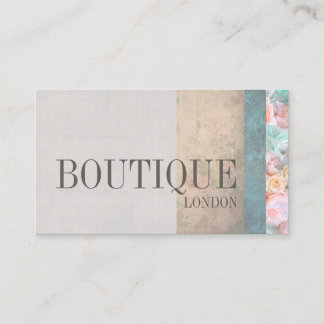 Carte De Visite Boutique Accessoires de mode Linge de Fleurs Vinta