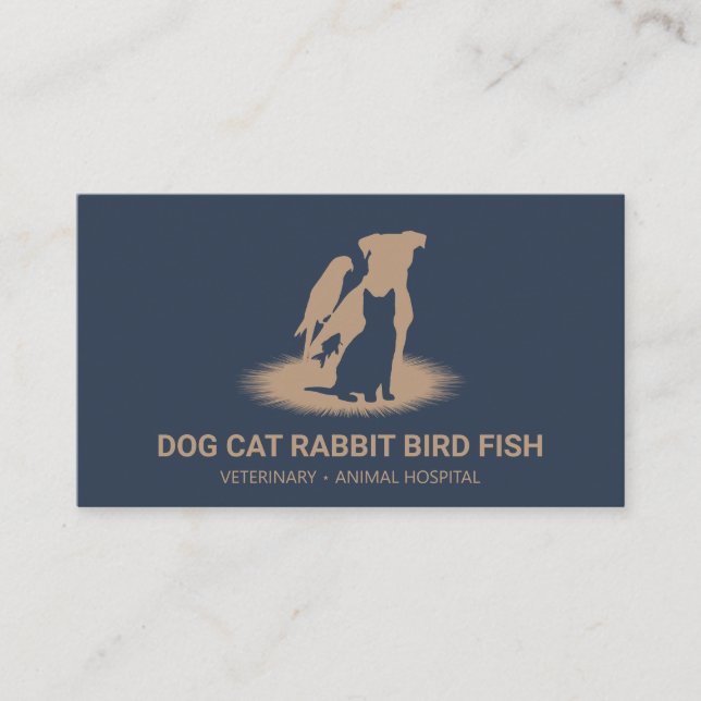 Carte De Visite Boutique animalerie chat chien oiseau lapin poisso (Devant)