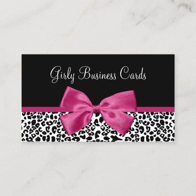 Carte De Visite Boutique Arc-en-ciel Rose (Devant)
