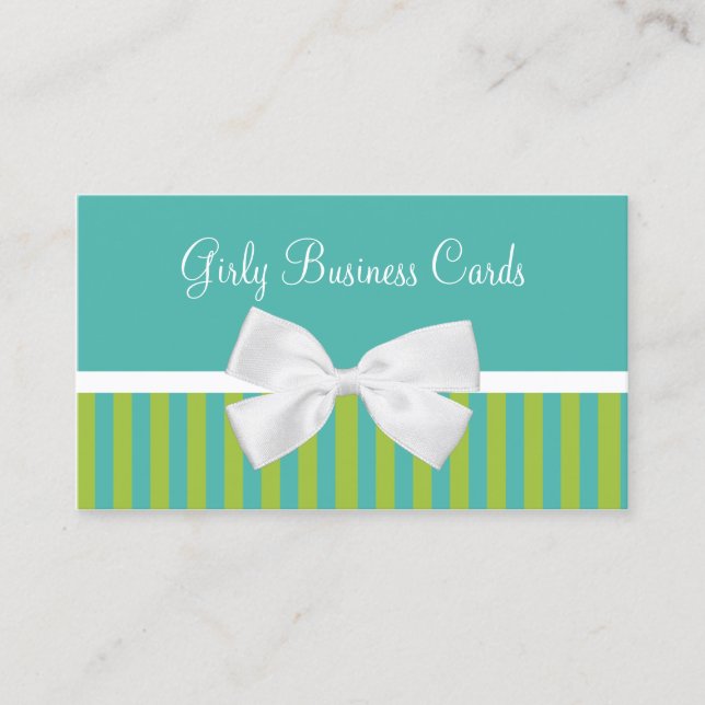 Carte De Visite Boutique Arc-en-ciel Vert Turquoise (Devant)